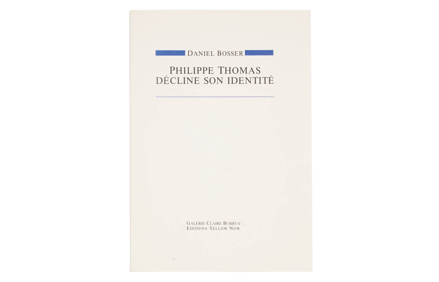 Philippe Thomas décline son identité