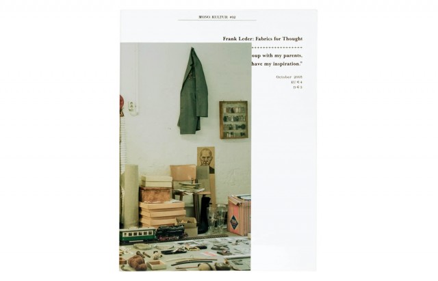 mono.kultur #02, Frank Leder: Fabrics For Thought